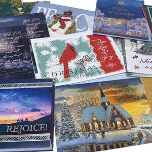 20 Christmas Cards Holiday Greeting Cards Assortment